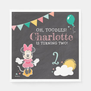 Serviette En Papier Minnie Mouse Chalkboard Anniversaire