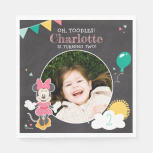 Serviette En Papier Minnie Mouse Chalkboard photo Anniversaire