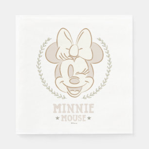 Serviette En Papier Minnie Mouse Cheer Minimal Bébé Doodle