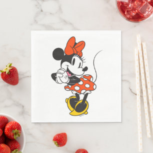 Serviette En Papier Minnie Mouse Classique Pose les Mains Croisées