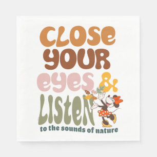 Serviette En Papier Minnie Mouse  Fermez vos yeux et écoutez