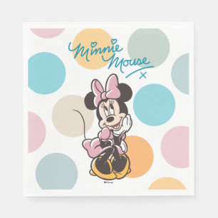 Serviette En Papier Minnie Mouse joueuse Rêverie à pois