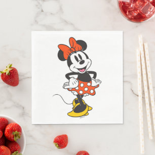 Serviette En Papier Minnie Mouse Pose Classique les Mains sur les Hanc