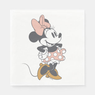 Serviette En Papier Minnie Mouse vintage douce charme à pois