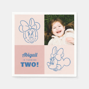 Serviette En Papier Minnie Souris rose Filles Anniversaire