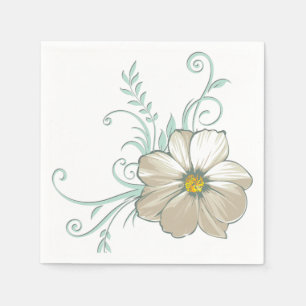 SERVIETTE EN PAPIER MINT BISQUE POINTS STRIPES PAPIER NAPKINS