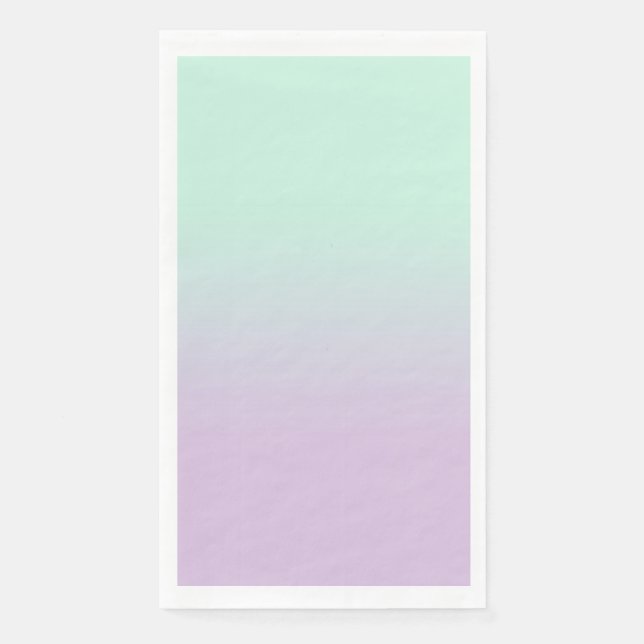 Serviette En Papier Mint Esthétique Pastel Et Ombre Gradient Lilac (Devant)