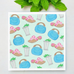 Serviette En Papier Mint Julep Bermuda Sac Sandales Preppy Derby