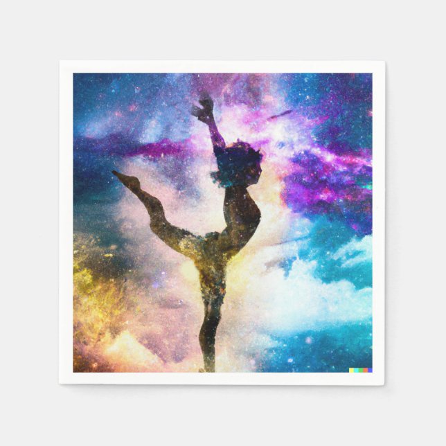 Serviette En Papier Minuscule danseur Ballerina Anniversaire (Devant)