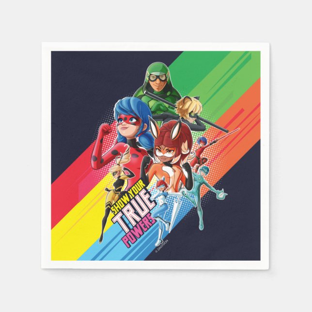 Serviette En Papier Miraculeux Montrez Vos Véritables Pouvoirs (Devant)