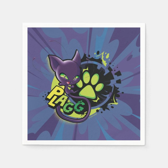 Serviette En Papier Miraculous Kwami Plagg (Devant)