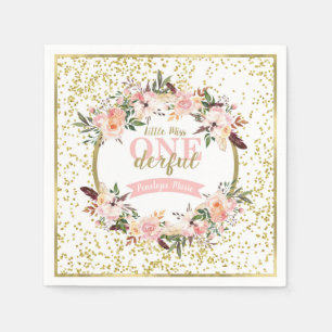 Serviette En Papier Miss ONEderful Anniversaire Napkin