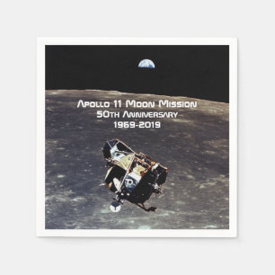 Serviette En Papier Mission historique Apollo 11 Moon 50e anniversaire