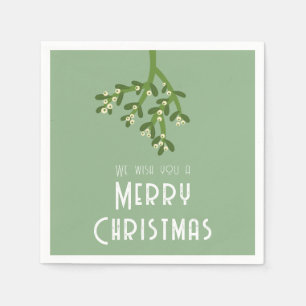 Serviette En Papier Mistletoe de Noël
