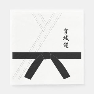 Serviette En Papier Miyagi Do Karate Black Belt Karate