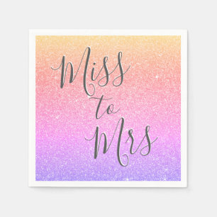 Serviette En Papier Mlle à Mme Fête des mariées Party Arc en ciel