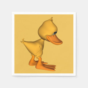 Serviette En Papier Mlle vous triste petit dessin animé jaune Canard
