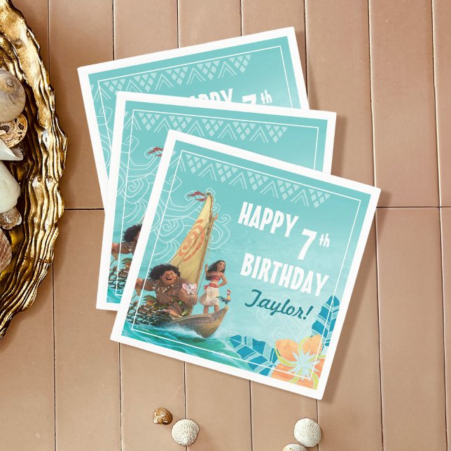 Serviette En Papier Moana | Anniversaire océanique (Napkins on deck)