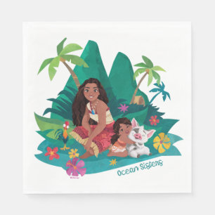 Serviette En Papier Moana et Simea Ocean Sisters