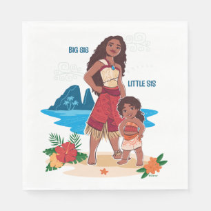 Serviette En Papier Moana & Simea : Big Sis Little Sis