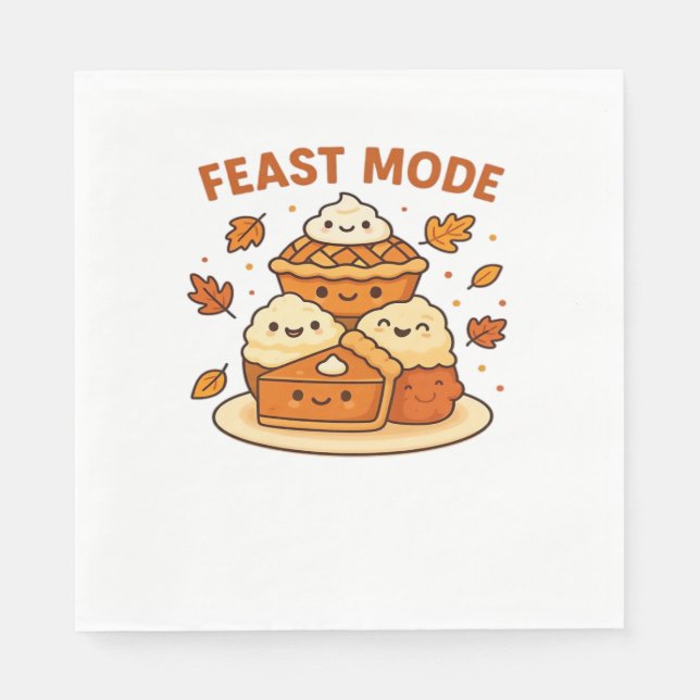 Serviette En Papier Mode Fête - Cute Confort d'automne Boxy T (Devant)