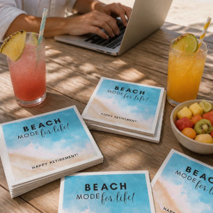 Serviette En Papier Mode plage pour la vie   Retraite   Personnalisez-