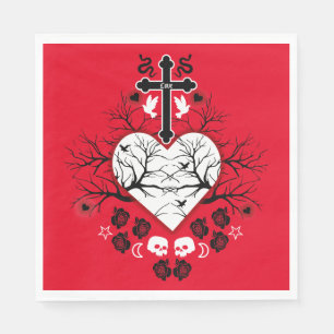 Serviette En Papier Mode Post Punk Gothique