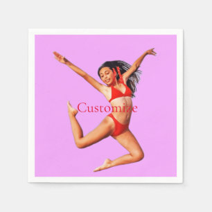 Serviette En Papier Modèle Bikini de danse Thunder_Cove