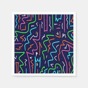 Serviette En Papier Modèle d'âge spatial - Impression Abstraite