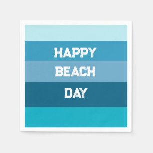 Serviette En Papier Modèle d'anniversaire de Blue Stripes