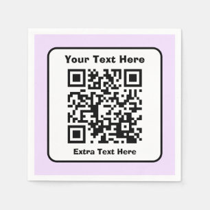 Serviette En Papier Modèle de code QR numérisable avec texte modifiabl