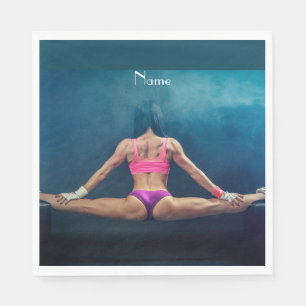 Serviette En Papier Modèle de condition physique féminine Split Thunde