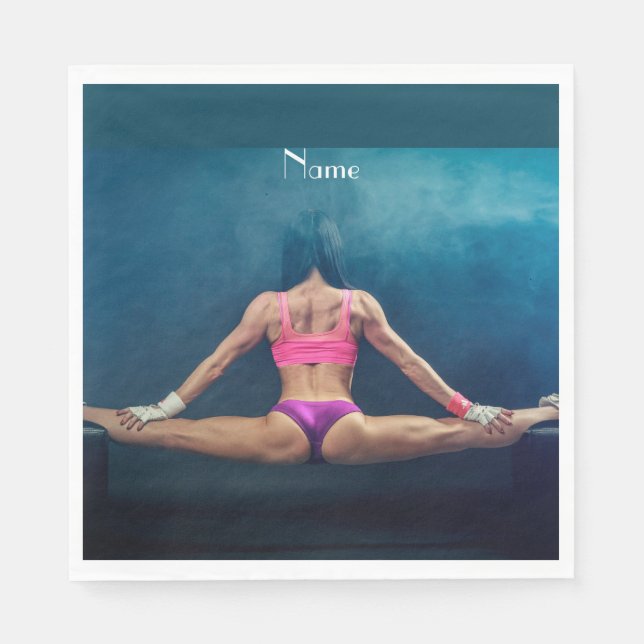 Serviette En Papier Modèle de condition physique féminine Split Thunde (Devant)