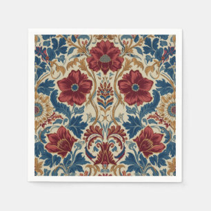 Serviette En Papier Modèle de coquelicots floraux Art Nouveau de Willi