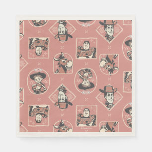 Serviette En Papier Modèle de portrait de cow-boy western rose de Toy