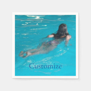 Serviette En Papier Modèle féminin natation Thunder_Cove