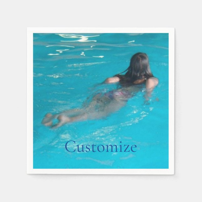 Serviette En Papier Modèle féminin natation Thunder_Cove (Devant)