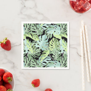 Serviette En Papier Modèle floral de la jungle