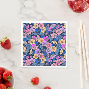 Serviette En Papier Modèle floral stylistique 46