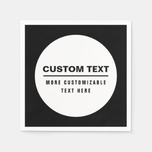 Serviette En Papier Modèle texte personnalisé en gras