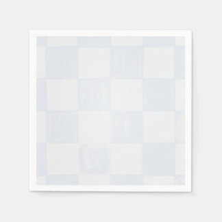 Serviette En Papier Modern Blue Checkered Baby Shower 