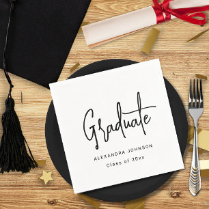 Serviette En Papier Moderne Fête de Remise des Diplômes sur Mesure ave