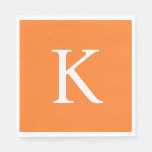 Serviette En Papier Moderne Flat Graphic Daisy Orange