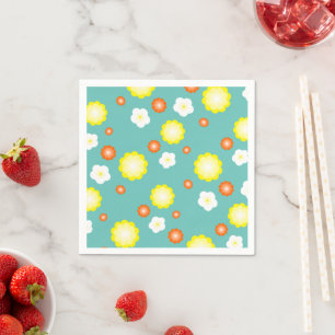Serviette En Papier Moderne mignon dégradé Fleurs marguerites motifs g