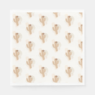Serviette En Papier Moderne minimaliste Boho Desert Cactus Baby shower