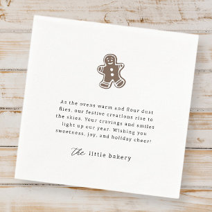 Serviette En Papier Moderne minimaliste boulangerie Merci de vacances