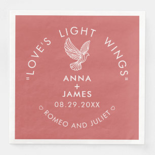 Serviette En Papier Moderne minimaliste Mariage Élégant Roméo et Julie