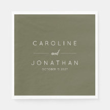 Moderne minimaliste Moss Green Mariage personnalis