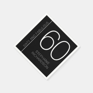 Serviette En Papier Moderne Minimaliste Soixante Ans Et Fabuleuse 60e