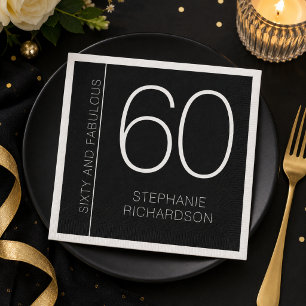 Serviette En Papier Moderne Minimaliste Soixante Ans Et Fabuleuse 60e